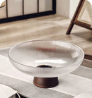 Axyaa Glass Fruit Plate: High-Capacity Candy Box, Elegant Living Room Ornament