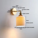 Axyaa Ceramic LED Wall Lamp Kids Bedroom Gold Brass Arm Rotate Stair Light