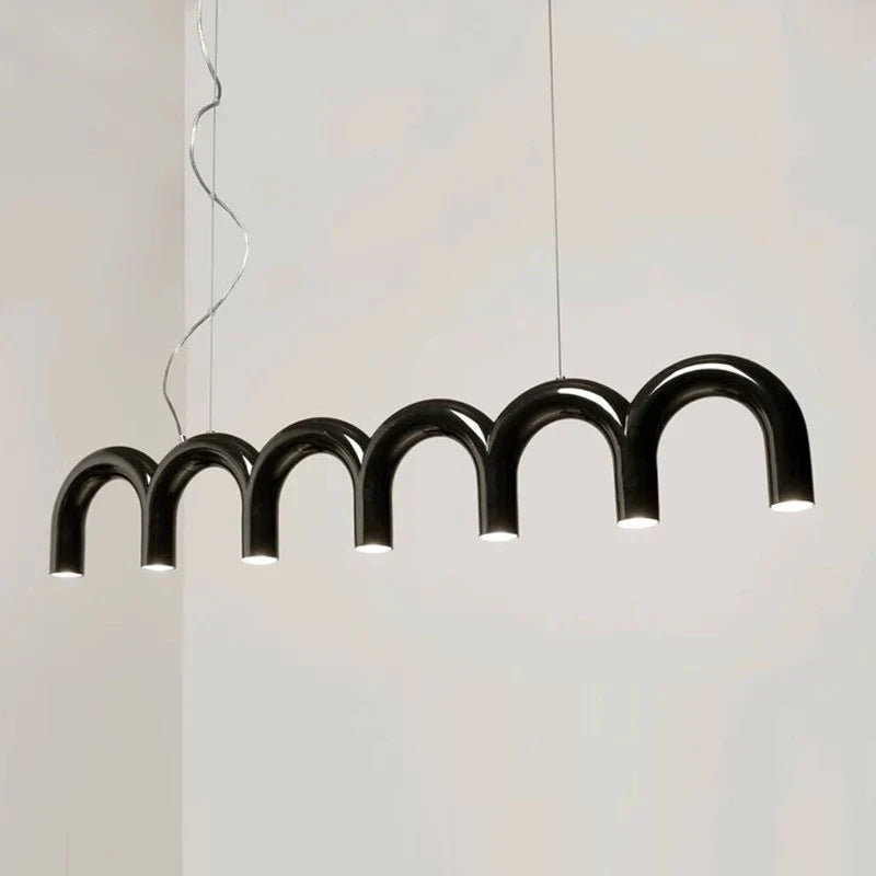 Axyaa U-shaped Chandelier: Nordic Modern Living Room Minimalist Cream Style