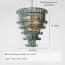 Axyaa Light Luxury Glass Chandelier for Living Room and Restaurant