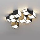 Axyaa Square Chandeliers: Modern Home Indoor Ceiling Lights for Living, Bedroom, Dining Room