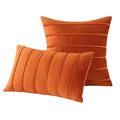 Axyaa Velvet Stripe Pillowcase for Farmhouse Rustic Christmas Decor