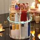 Axyaa 360 Rotating Makeup Organizer: Multi-Function Desktop Storage Rack