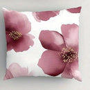 Axyaa Pink Flower Pattern Decorative Pillowcase for Bedroom and Living Room