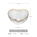 Axyaa Golden Trim Glass Bowl Set for Salad, Fruit, and Dessert