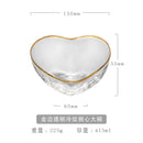 Axyaa Golden Trim Glass Bowl Set for Salad, Fruit & Dessert
