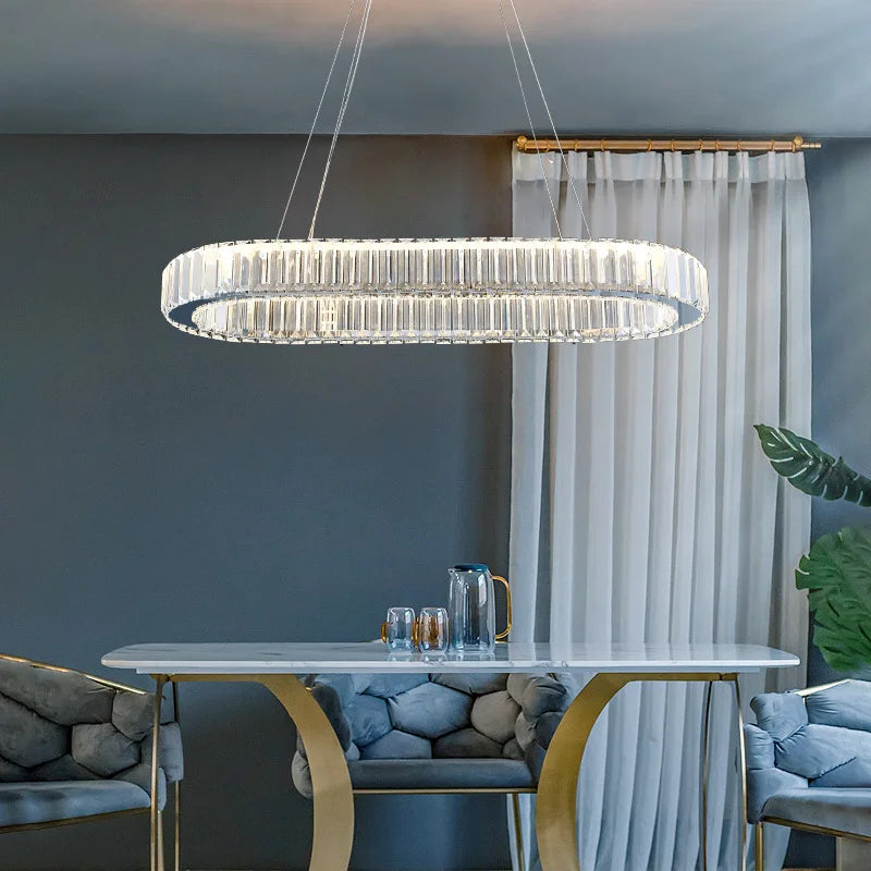Axyaa Luxury Crystal Ceiling Pendant Chandelier for Elegant Room Decor