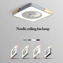 Axyaa Nordic Ceiling Fan with LED Lamp, Dimmable Remote Control, for Indoor Home Decor