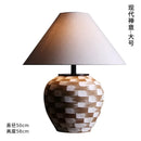 Axyaa Ceramic Table Lamp LED E27 Wabi-sabi Desk Light for Bedroom Living Room