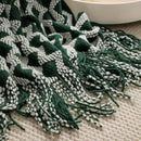 Axyaa Knit Outdoor Throw Blanket with Tassels - Cozy Fall Decor for Home