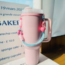 Axyaa Portable Woven Cup Sleeve for Starbucks & Stanley Thermo, 6-10cm Tumbler Lanyard