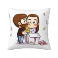 Axyaa Square Pillowcase Comfort Cushion Cover Polyester Throw Pillow for Home Sofa
