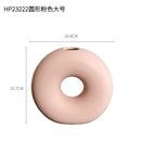 Nordic Cream Donut Vase Ornament for Living Room Flower Arrangement by Axyaa