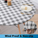 Axyaa Waterproof Elastic Round Tablecloth for Home Decoration and Parties