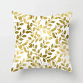 Axyaa Gold Leaf Polyester Cushion Cover - Decorative Sofa Pillow Cover