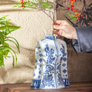 Axyaa Blue White Porcelain Cheongsam Vase - Handmade Ceramic Home Decor