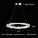 Axyaa Crystal Pendant Light: Modern Luxury Chandelier for Dining Room and Living Room