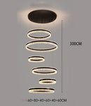 Axyaa Stainless Steel LED Chandelier for Nordic Home Decor & Dining Room Lighting