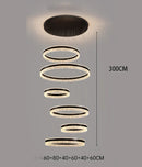 Axyaa Stainless Steel LED Chandelier for Nordic Home Decor and Dining Room Lighting