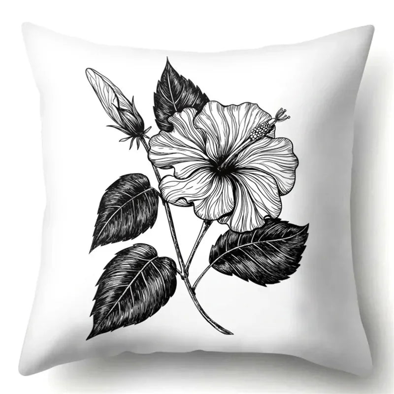 Axyaa Cactus Flower Decorative Cushion Cover 45X45CM Home Sofa Pillowcase