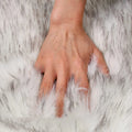 Axyaa Long Plush Fur Rug for Living Room, Bedroom - Luxurious Artificial Sheepskin Carpet
