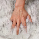 Axyaa Plush Faux Fur Rug for Living Room Bedroom Luxe Sheepskin-Style Carpet