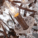 Axyaa Crystal Chandelier: Mid Century Birdcage LED Globe Lighting
