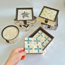Axya Shell Coaster & Placemat Set - Home Kitchen Luxury Essentials