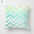 Axyaa Mint Green Blue Geometric Cushion Cover Modern Home Decor