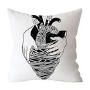 Axyaa Art Pattern Throw Pillow Case for Home Sofa Seat Room Decor