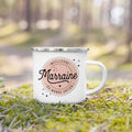 Axyaa Unbreakable Porcelain Mugs 2 Colors Camping Breakfast Coffee Cup
