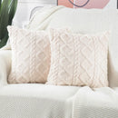 Axyaa Vintage Knitted Plush Pillow Cover for Sofa Couch 45x45cm Cozy Cushion Case