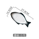 White Ceramic Fish Plate by Axyaa: Irregular Shape, Healthy & Stylish Tableware for Pasta, Sushi, Desserts