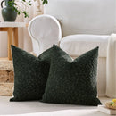 Axyaa Textured Chenille Pillow Cover, Cozy Nubby, Fall Winter Neutral Tones