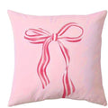 Axyaa Pink Bow Cherry Pillowcase: Soft, Sofa Cushion Cover for Stylish Comfort