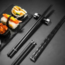 Axyaa Alloy Non Slip Sushi Chopsticks Set, 5Pairs Reusable Chinese Tableware
