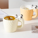Axyaa Cartoon Cat Ceramic Mug - Cute Breakfast Tea Cup for Home Office