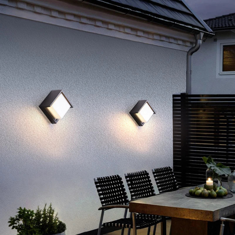 Axyaa Modern LED Outdoor Wall Lamp IP65 Radar Induction High Brightness for Garden Hotel Balcony AC85-265V