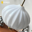 Axyaa White Glass Pendant Light Chandelier - Vintage Bauhaus Style