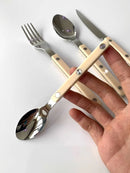 Axya Stainless Steel French Cutlery Set - 4Pc Western Steak Dinnerware, Kitchen Essentials