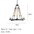 Axyaa Rope LED Pendant Chandelier: Stylish Lighting Fixture for Restaurants, Shops, and Hotels