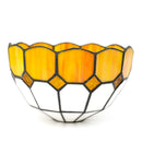 Mediterranean Stained Glass Lampshade by Axyaa: 8" Modern Replacement for Chandelier, Wall, Ceiling Lamps.