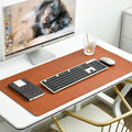 Axyaa Desk Pad Mouse Pad Faux Leather Table Cover Dual Use Writing Mat