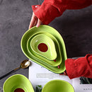 Axyaa Avocado Ceramic Salad Soup Bowl Snack Plate Kitchen Utensil