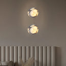 Axyaa Marble Ball Wall Lamp: Elegant G9 Bulb Stone Sconce for Stylish Décor