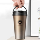 Axyaa Insulated Stainless Steel Travel Coffee Tumbler with Handle and Leak-Proof Lid