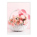 Axyaa Sakura Rose Peony Hot Air Balloon Wall Art Canvas Painting