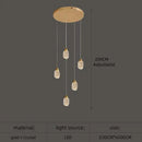 Axyaa Crystal Chandelier LED Pendant Lamp Modern Design Gold Hanging Light