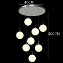 Axyaa Modern Duplex Staircase Pendant Light - Villa Magic Bean Style