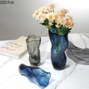 Axyaa Glass Vase: Desktop Art Flower Utensils Vase, Modern Ornament for Home Decor
